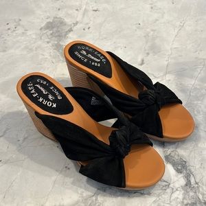 Kork - Ease chunky wedge heeled sandals. Sz 8